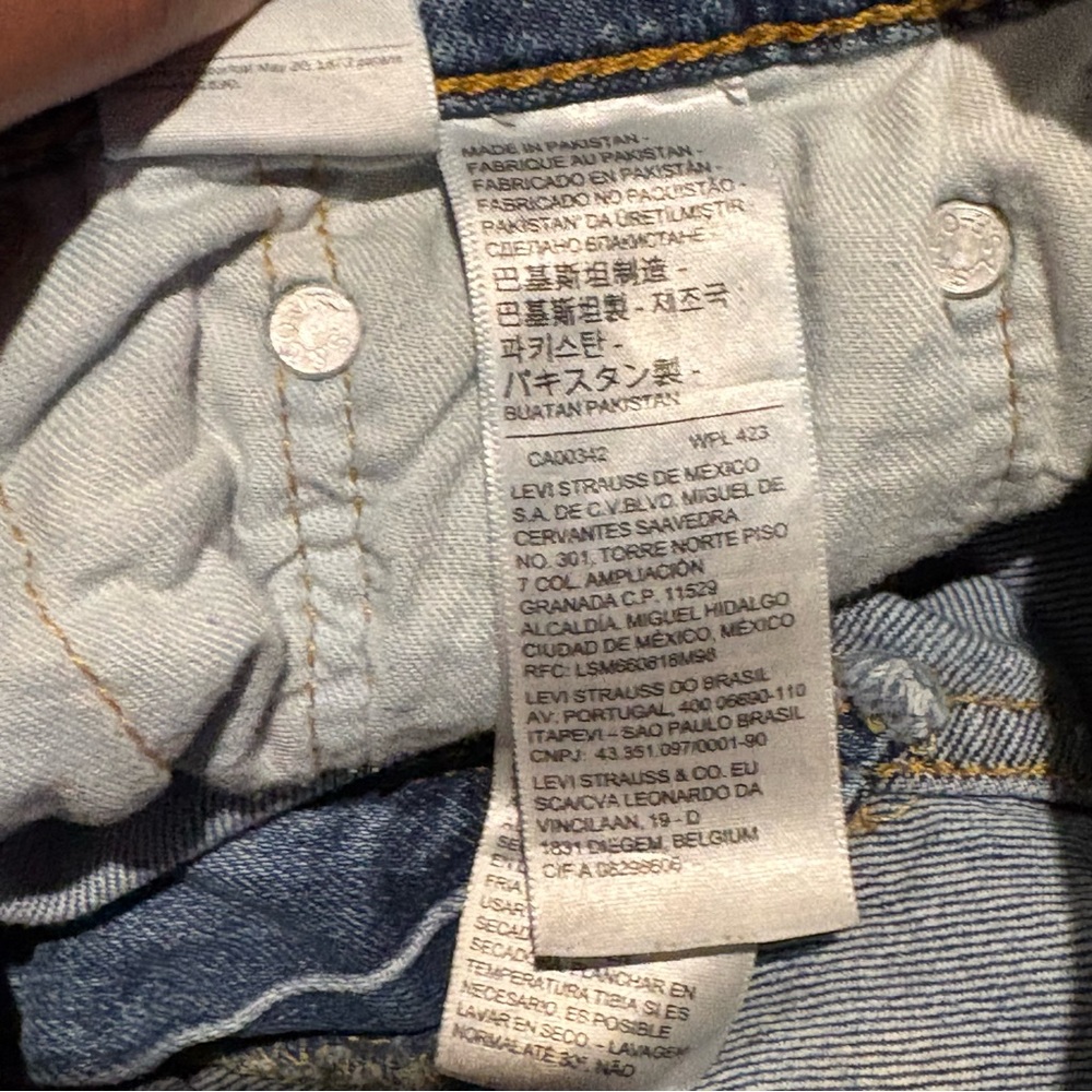 Levi's 511 Slim Fit Jeans Men W30 L30‎ Light Wash Distressed Ripped Stretch Den - Picture 7 of 13